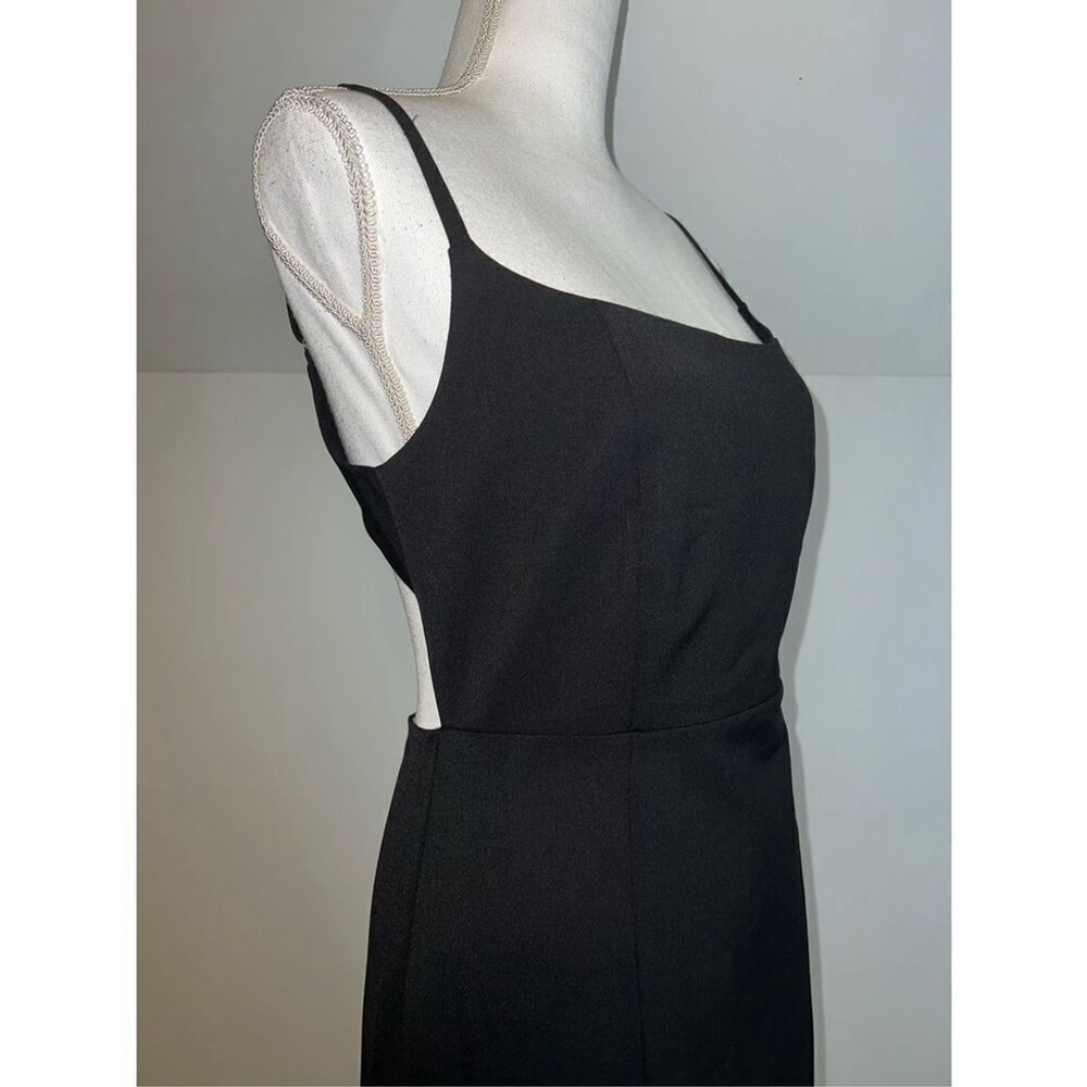 Anthropologie Chic Black Sexy Scoop-Neck Midi Party Dress 4 - Picture 2 of 11